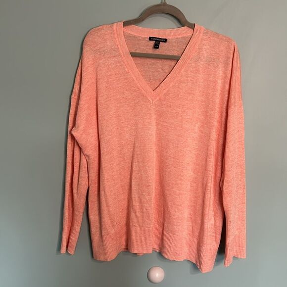 Eileen Fisher V-Neck Linen Box Top - Picture 1 of 8